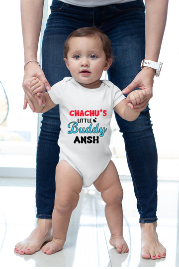 Chachu's Little Buddy Customised Half Sleeves Baby Onesie