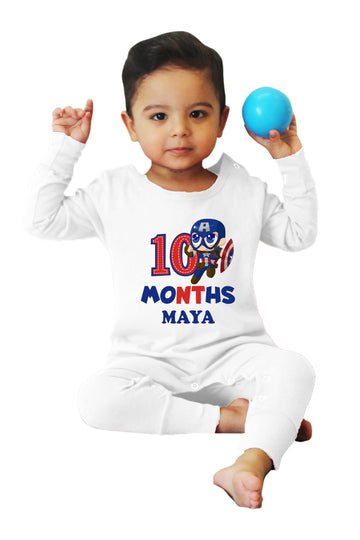 10 Months Old SuperHero Theme Customised Onesie