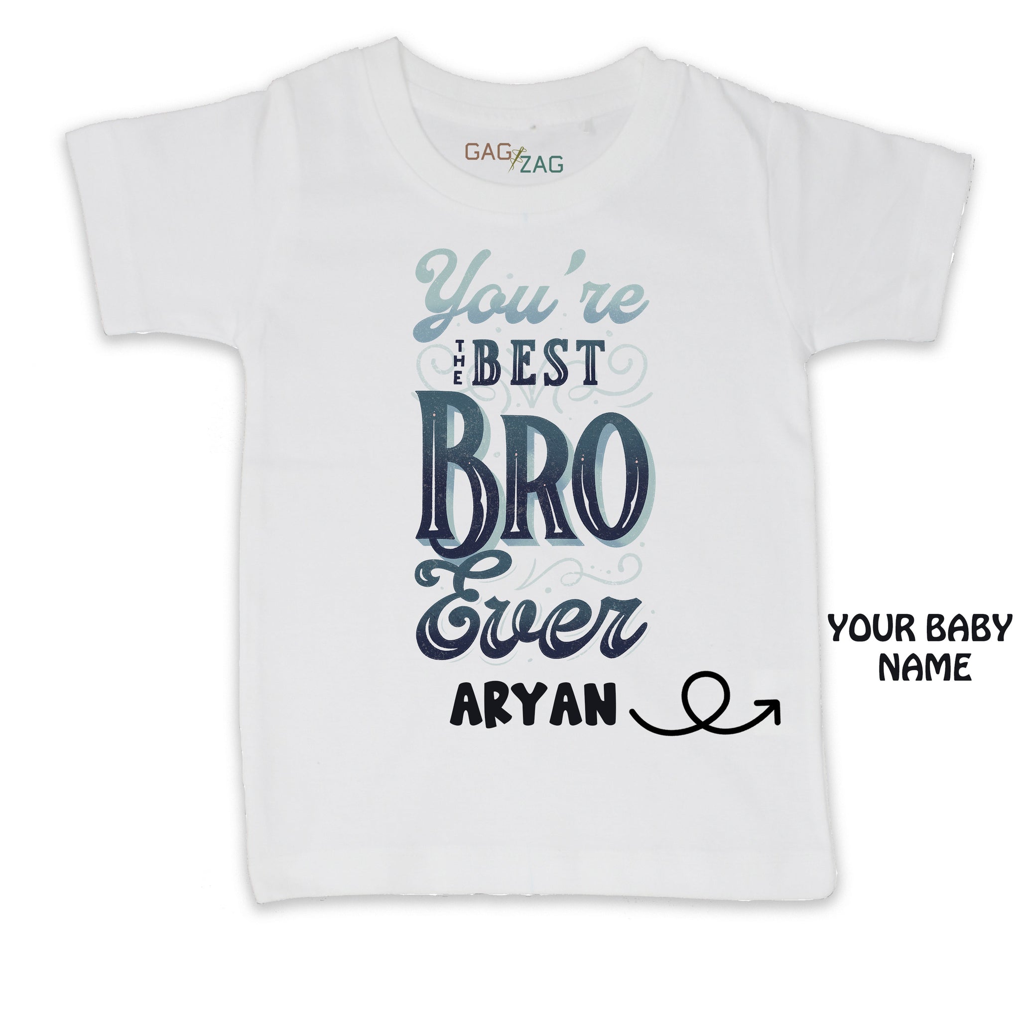 Best Bro Ever Customised Kids Tshirt