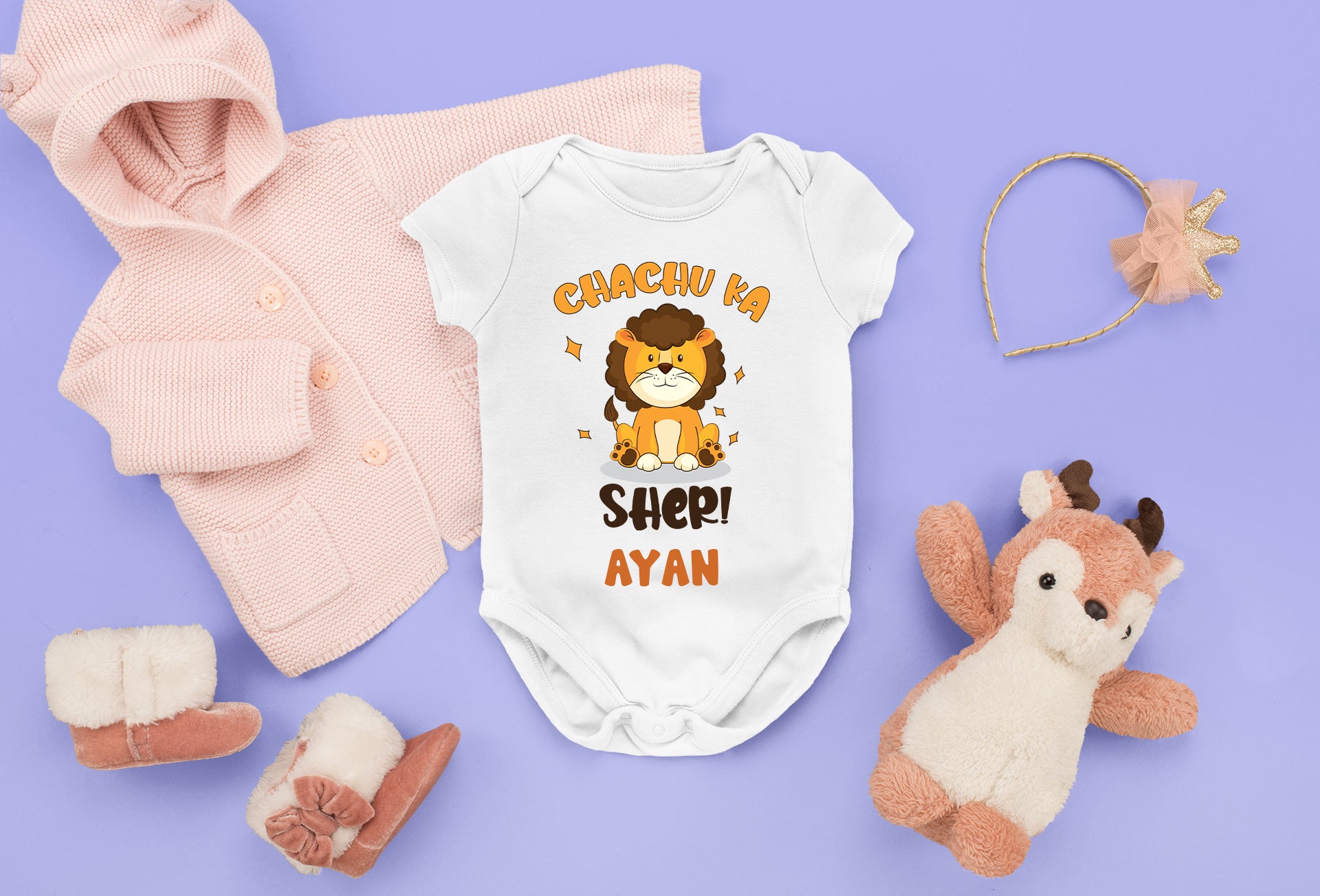 Chachu Ka Sher Customised Baby Romper