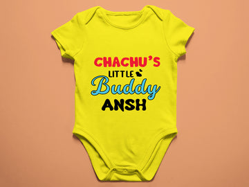 Chachu's Little Buddy Customised Half Sleeves Baby Onesie