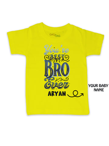 Best Bro Ever Customised Kids Tshirt